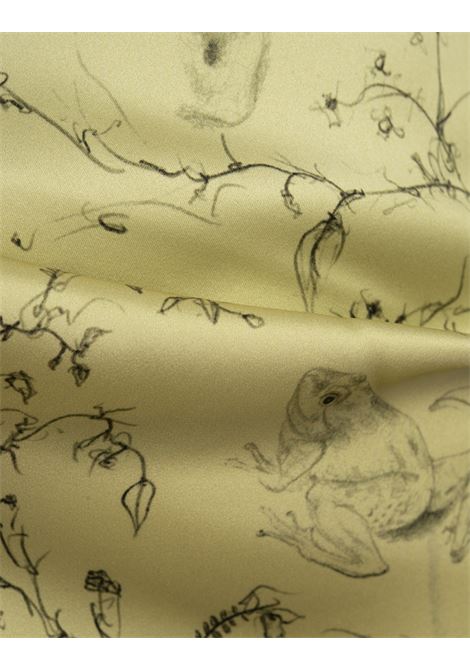 Printed Green Silk Satin Midi Skirt FABIANA FILIPPI | GND274F7060000H4556155