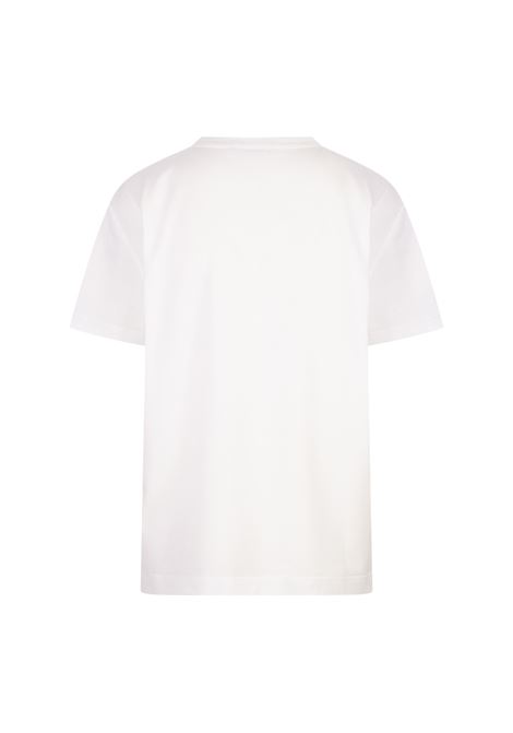 White T-Shirt With Beaded Crew Neck FABIANA FILIPPI | JED274F4450000H4780142