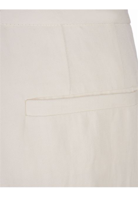 White Fluid Viscose and Linen Wide Trousers FABIANA FILIPPI | PAD274F2640000D5440142
