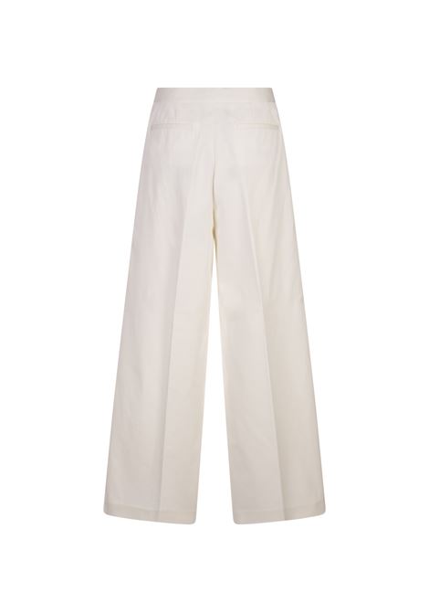 Wide White Gabardine Trousers FABIANA FILIPPI | PAD274F2640000H4630142