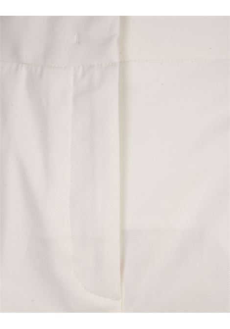 Wide White Gabardine Trousers FABIANA FILIPPI | PAD274F2640000H4630142