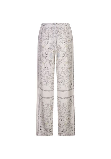 White Printed Silk Twill Trousers FABIANA FILIPPI | PAD274F5330000H4080142