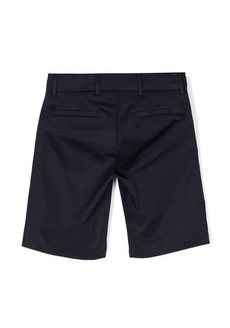 Navy Blue Cotton Blend Tailored Bermuda Shorts FAY KIDS | FU6P39-G0019620