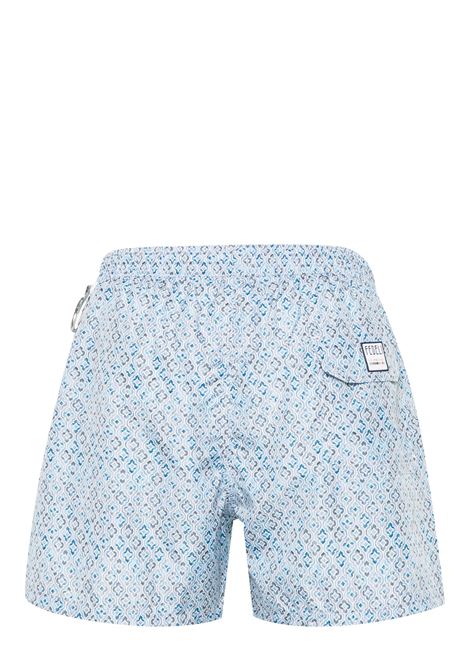 Swim Shorts With Shaded Majolica Micro Pattern FEDELI | 00318-C099333