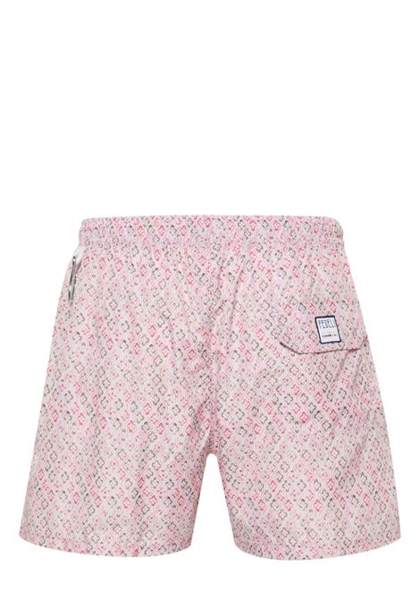 Swim Shorts With Shaded Majolica Micro Pattern FEDELI | 00318-C099335