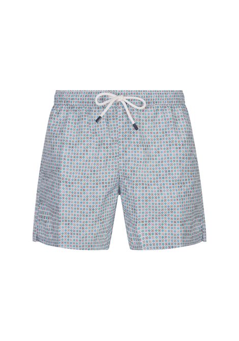 Swim Shorts With Micro Pattern Of Polka Dots And Flowers FEDELI | 00318-C099551