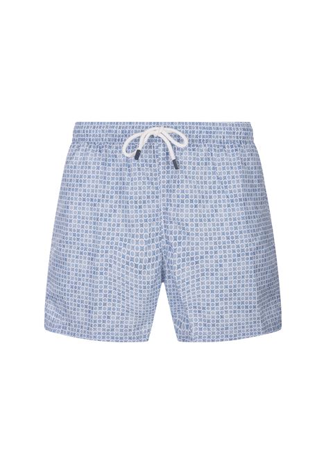 Swim Shorts With Micro Pattern Of Polka Dots And Flowers FEDELI | 00318-C0995510