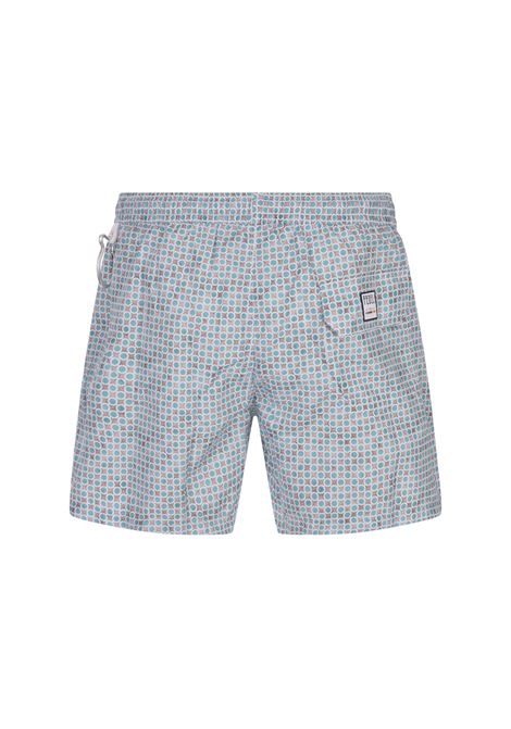 Swim Shorts With Micro Pattern Of Polka Dots And Flowers FEDELI | 00318-C099551
