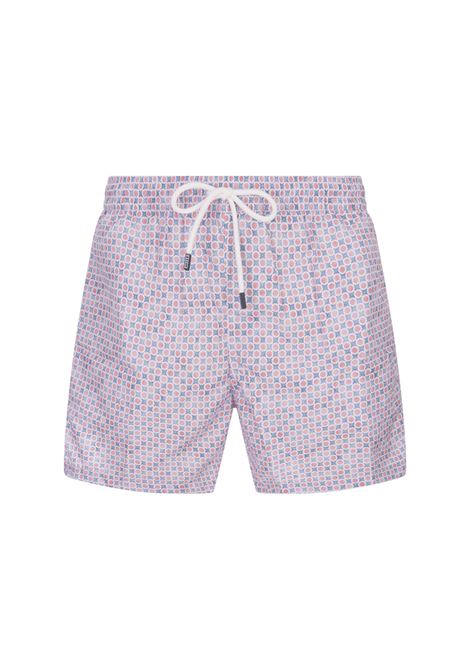 Swim Shorts With Micro Pattern Of Polka Dots And Flowers FEDELI | 00318-C099558