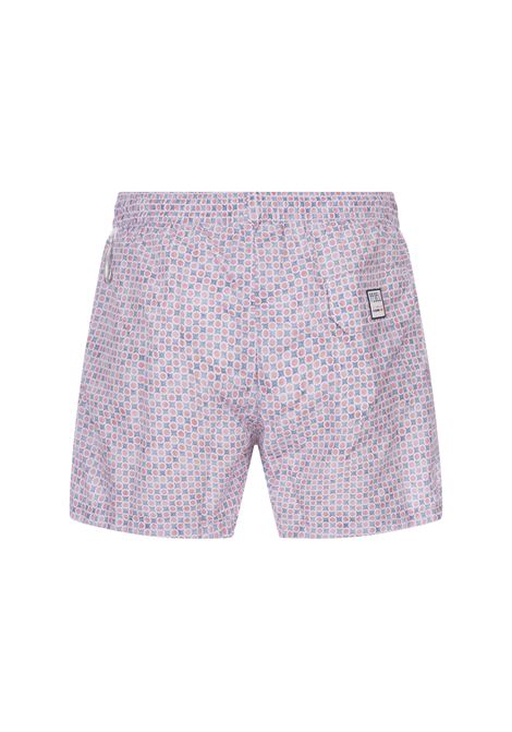 Swim Shorts With Micro Pattern Of Polka Dots And Flowers FEDELI | 00318-C099558