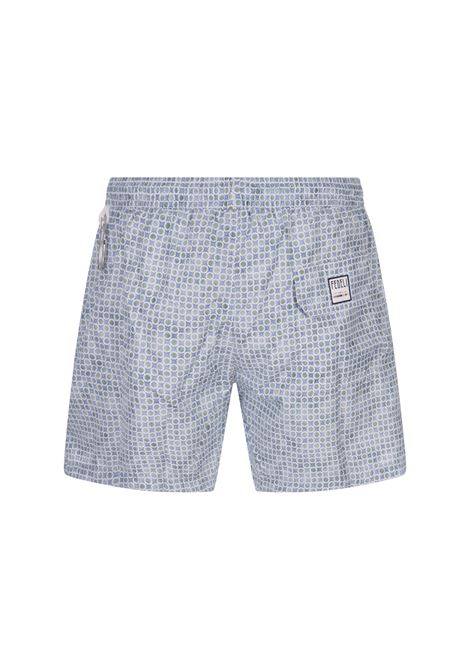 Swim Shorts With Micro Pattern Of Polka Dots And Flowers FEDELI | 00318-C099559