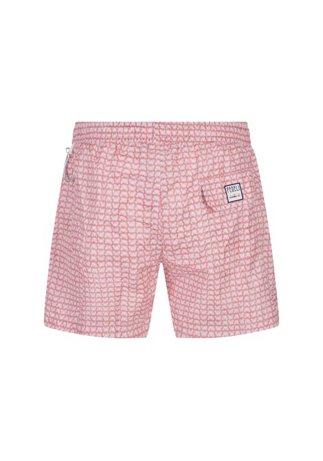 Pink Swim Shorts With Crab Pattern FEDELI | 00318-C099603