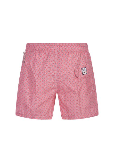 Pink Swim Shorts With Elephants and Flowers Pattern FEDELI | 00318-C099636
