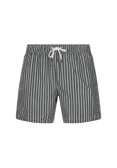 Green Striped Swim Shorts FEDELI | 00318-C099919
