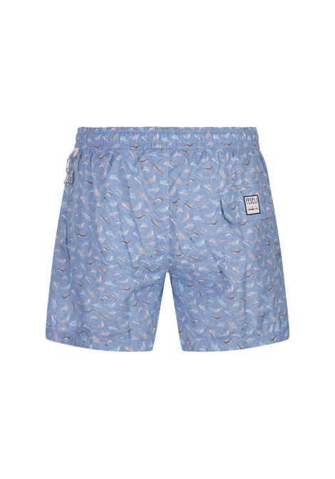 Swim Shorts Azzurri Con Pattern Delfini FEDELI | 00318-C100927