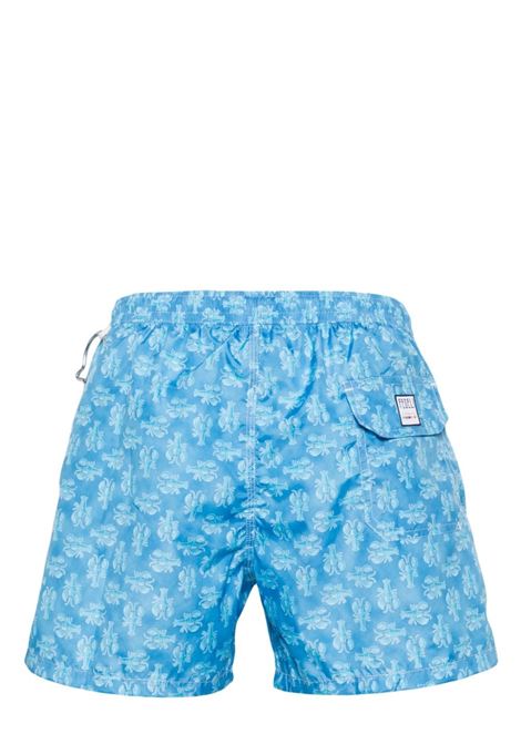 Swim Shorts Azzurri Con Pattern Aragoste FEDELI | 00318-C101247