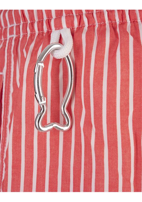 Red and White Striped Swim Shorts FEDELI | 00318-I175349