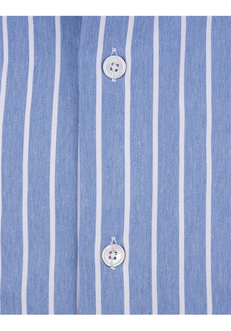 Camicia Strech Blu a Righe FEDELI | 005220015