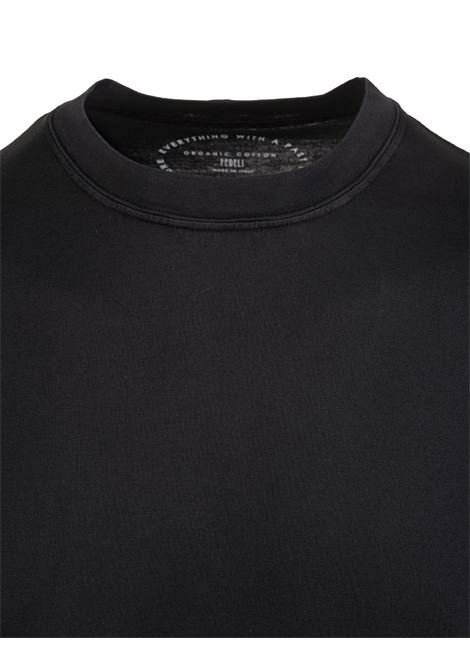 Basic T-Shirt In Black Giza Jersey FEDELI | 010336