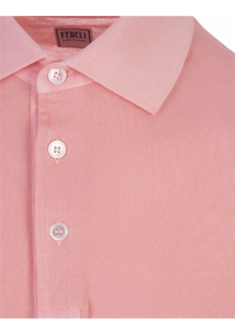 Pink Cotton Pique Polo Shirt FEDELI | 0108202