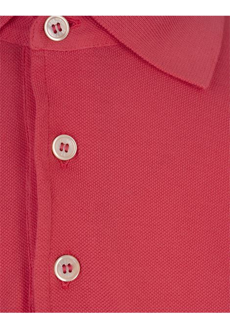 Red Cotton Pique Polo Shirt FEDELI | 0108211