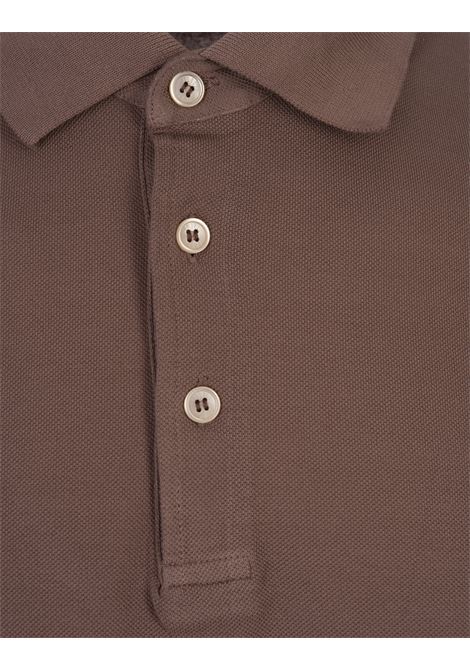 Brown Light Cotton Piquet Polo Shirt FEDELI | 0108212
