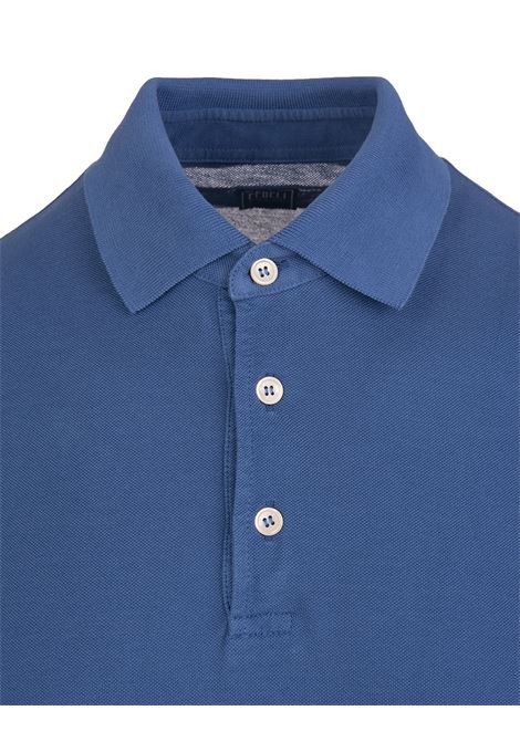 Blue Cotton Piqu? Polo Shirt FEDELI | 0108525
