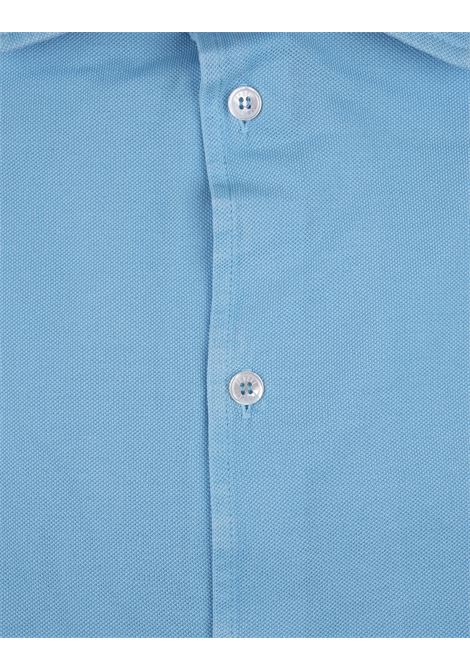 Teorema Shirt In Sky Blue Cotton Piqu? FEDELI | 0283155