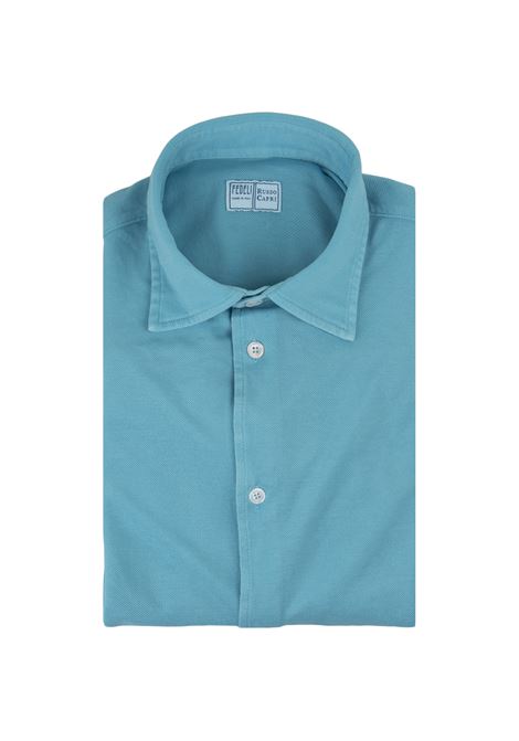 Shirt In Turquoise Cotton Piqu? FEDELI | Shirts | 0283201
