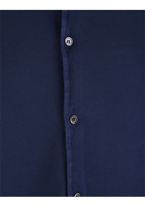 Camicia In Piquet Di Cotone Blu Royal FEDELI | 028385