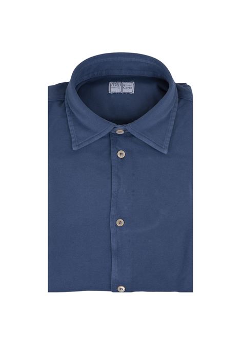 Teorema Shirt In Blue Cotton Piqu? FEDELI | Shirts | 0283917