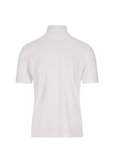 Short-Sleeved Polo Shirt In White Cotton FEDELI | 030341