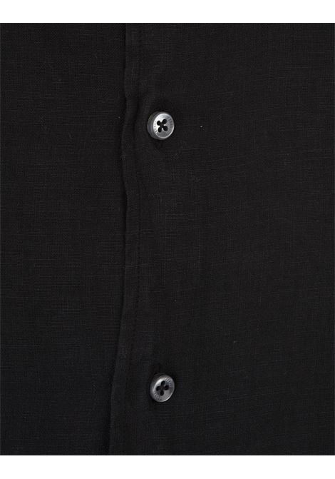 Nick Shirt In Black Linen FEDELI | 050136