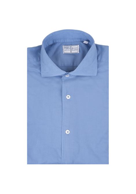 Camicia Sean In Panamino Azzurro Cielo FEDELI | Camicie | 050721