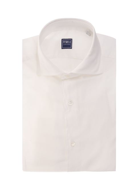 Camicia Sean In Panamino Bianco FEDELI | 050741