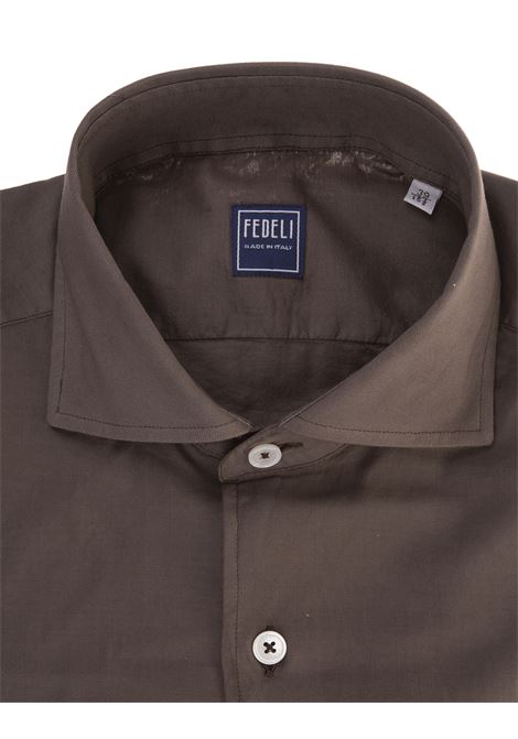Sean Shirt In Brown Panamino FEDELI | 050743