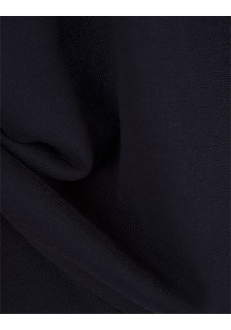Navy Blue Wool V-Neck Pullover FEDELI | 070116