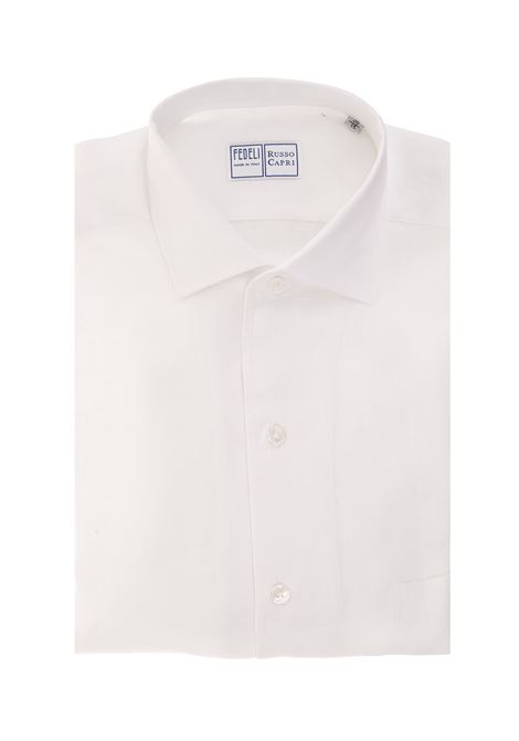 Camicia Classica In Cotone Leggero Bianco FEDELI | Camicie | UED0501CE-CC41