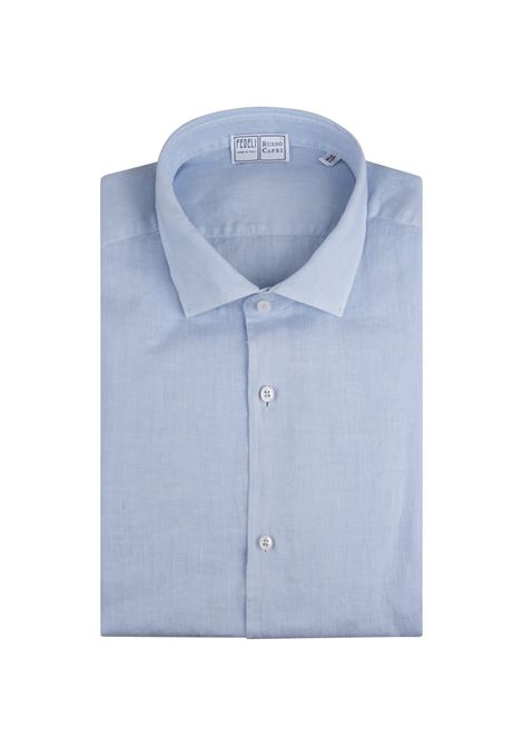 Camicia Classica In Cotone Leggero Azzurro FEDELI | 0501836