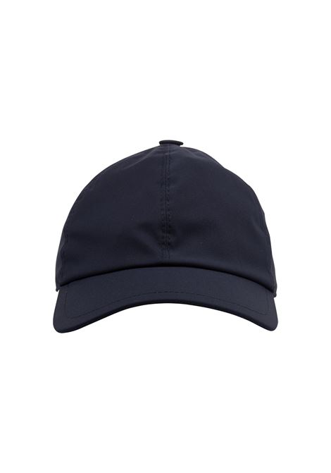 Man Navy Blue Technical Fabric Baseball Hat FEDELI | 008024