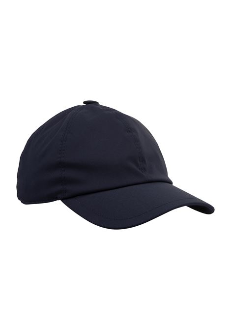 Man Navy Blue Technical Fabric Baseball Hat FEDELI | 008024