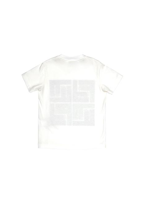 T-Shirt Bianca Con Logo Macropuzzled FENDI KIDS | JUI158-7AJF14OT