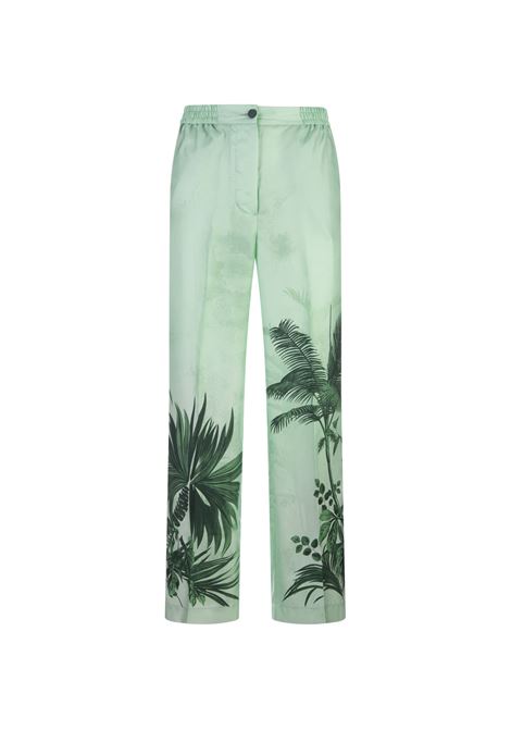 ETRO Bouquet-print denim shorts - Green