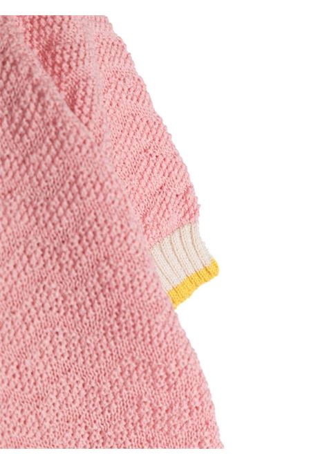 Silk and Cotton Wave Stitch Romper In Summer Pink GENSAMI | TU01-B-ONDASUMMER PINK