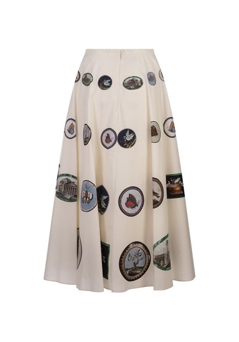White Midi Skirt With Micromosaic Print GIAMBATTISTA VALLI | 24SSSVCA2102-94PRIP012