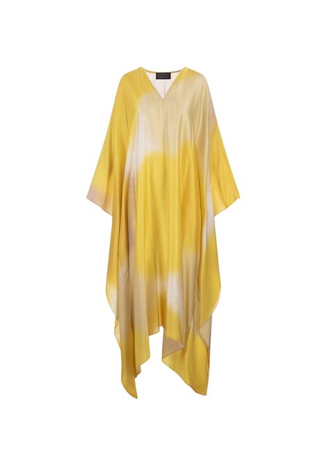 Long Silk Caftan in Shaded Yellow GIANLUCA CAPANNOLO | 24EAL65-20028/103/12
