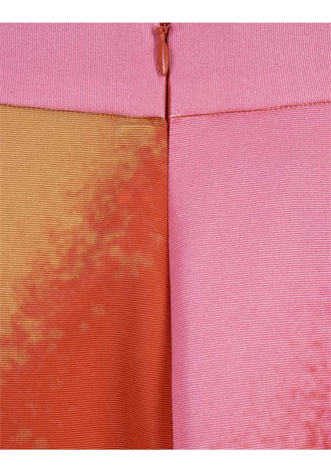 Printed Orange Silk Midi Skirt GIANLUCA CAPANNOLO | 24EP403-60028/102/29