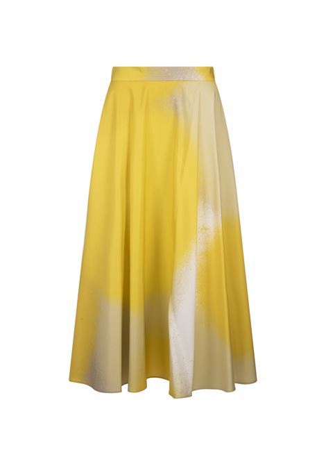 Printed Yellow Silk Midi Skirt GIANLUCA CAPANNOLO | 24EP403-60028/103/29