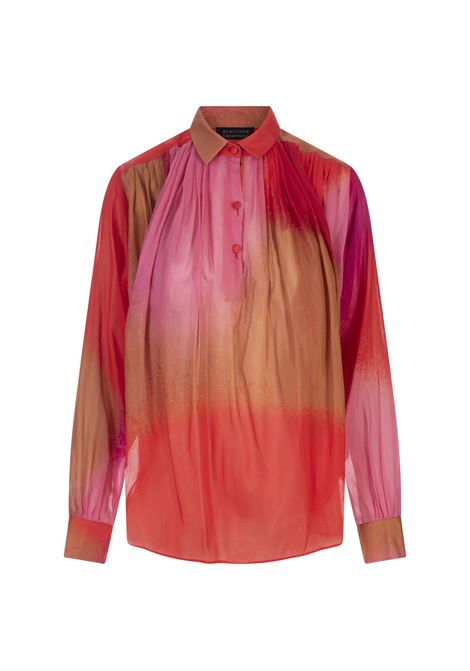 Multicolour Silk Shirt with Gathering GIANLUCA CAPANNOLO | 24ET06-10028/102/30