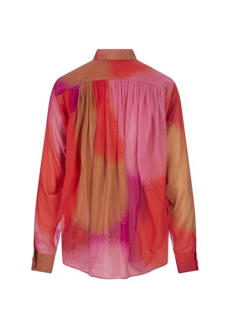 Multicolour Silk Shirt with Gathering GIANLUCA CAPANNOLO | 24ET06-10028/102/30